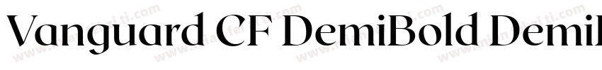 Vanguard CF DemiBold DemiBold字体转换